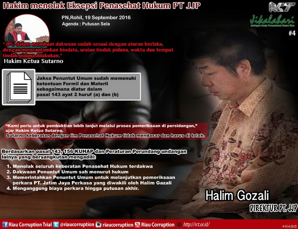 Denda 10 Miliar, RCT Desak Majelis Hakim Agar PT JPP Dihukum
